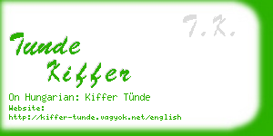 tunde kiffer business card