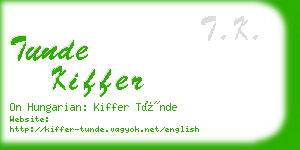 tunde kiffer business card